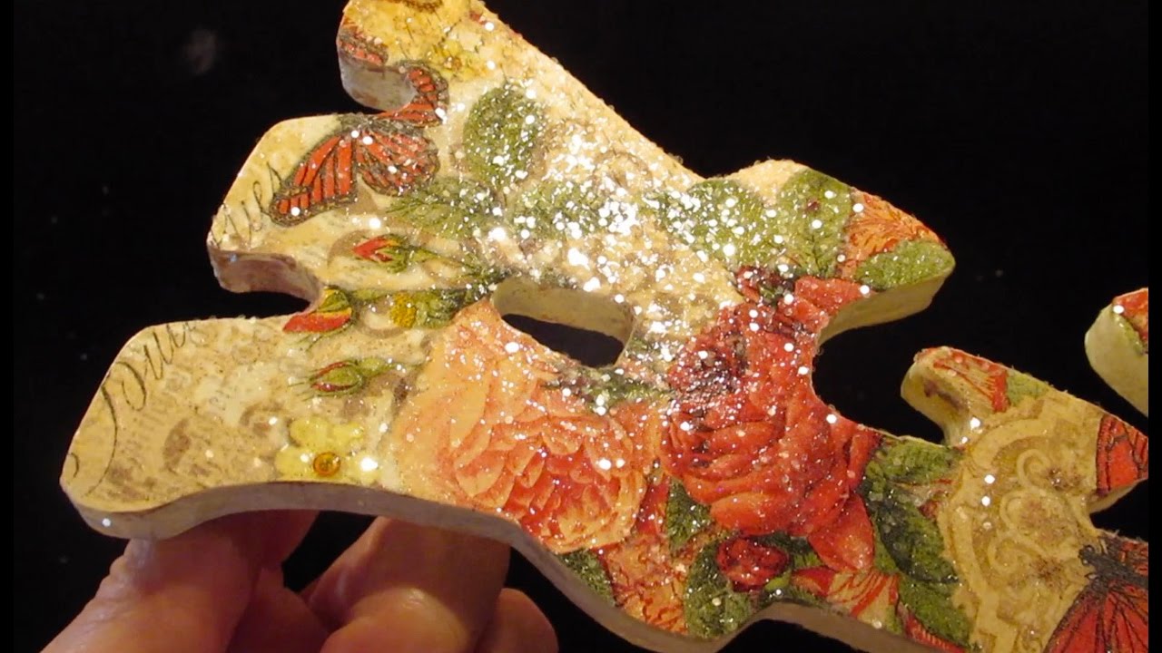 How to decoupage Wood Letters Signs