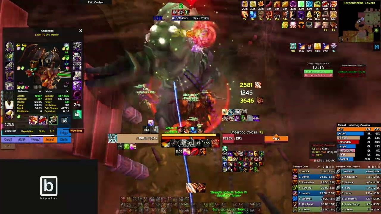 #1 Fastest Serpentshrine Cavern Speedrun 28:45 | Burning Crusade Classic Fury Warrior