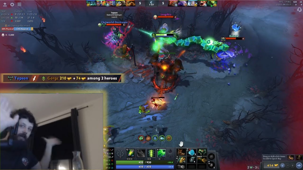 Topson's Supports GANKING Mid and does a Mental Damage to Gorgc twice 😂