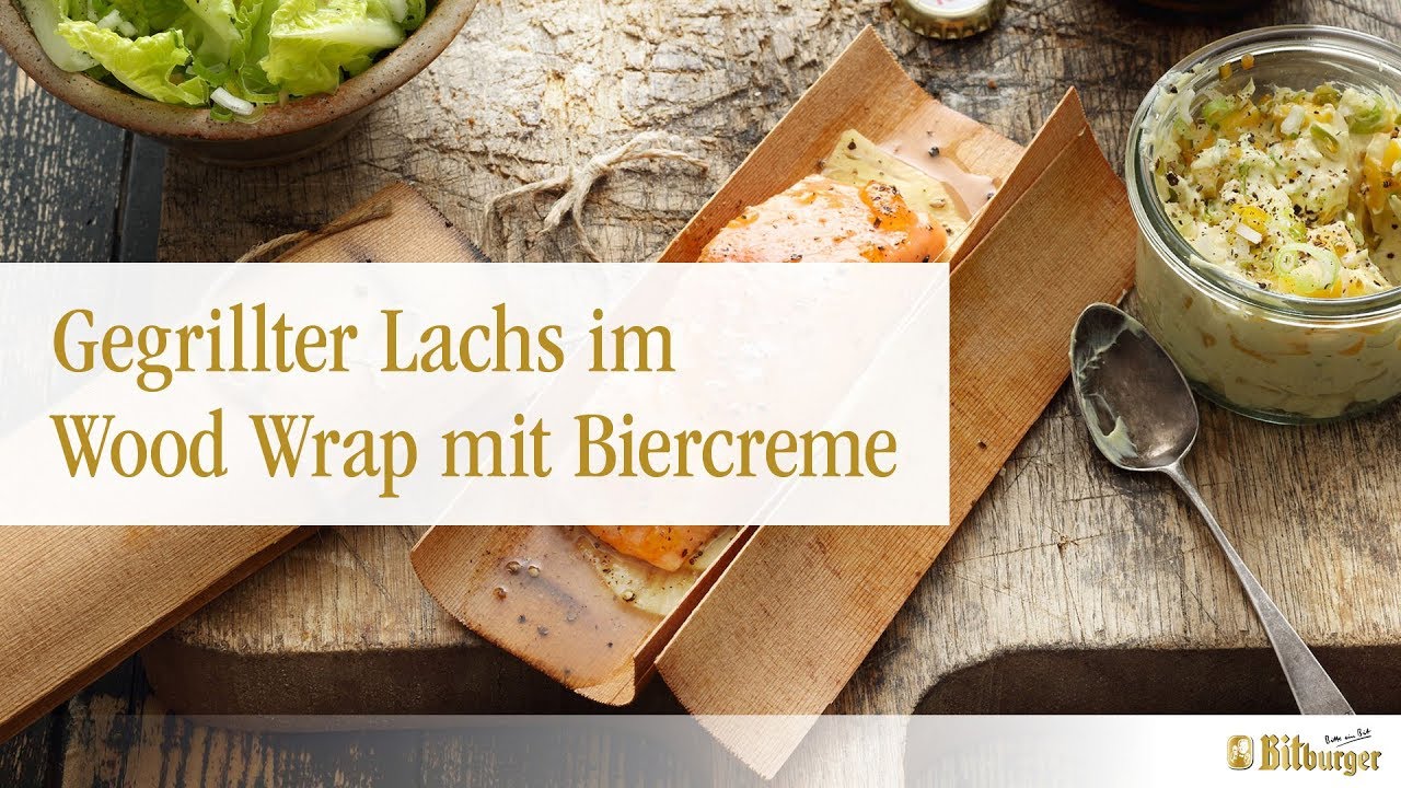 Bitburger und Weber® grillen: Gegrillter Lachs im Wood Wrap mit Biercreme