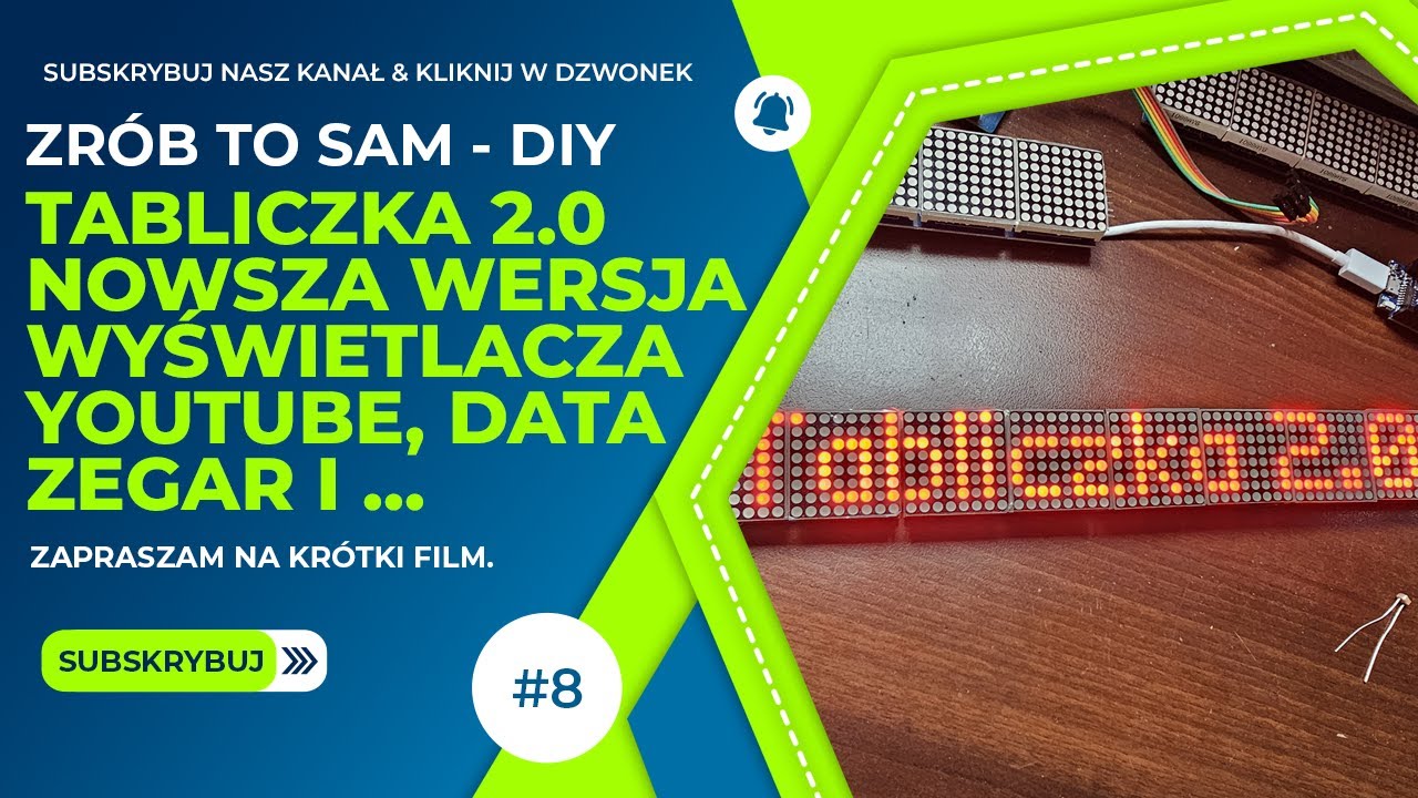 Jak zbudować profesjonalny licznik subów i zegar NTP na ESP8266? Projekt Tabliczka v2.0. [D/8]