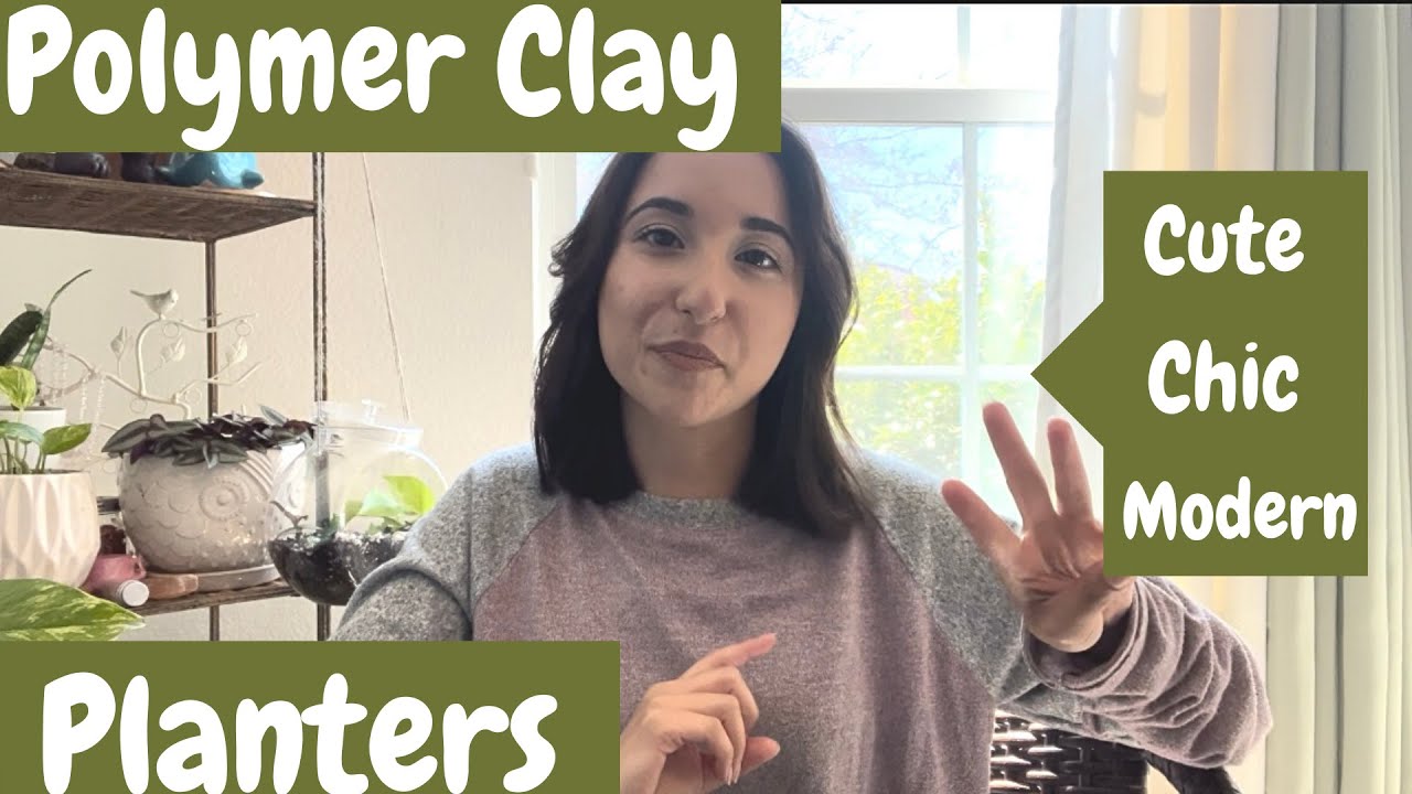 Making Unique Planters with Polymer Clay! (Chic, Modern & CUTE)
