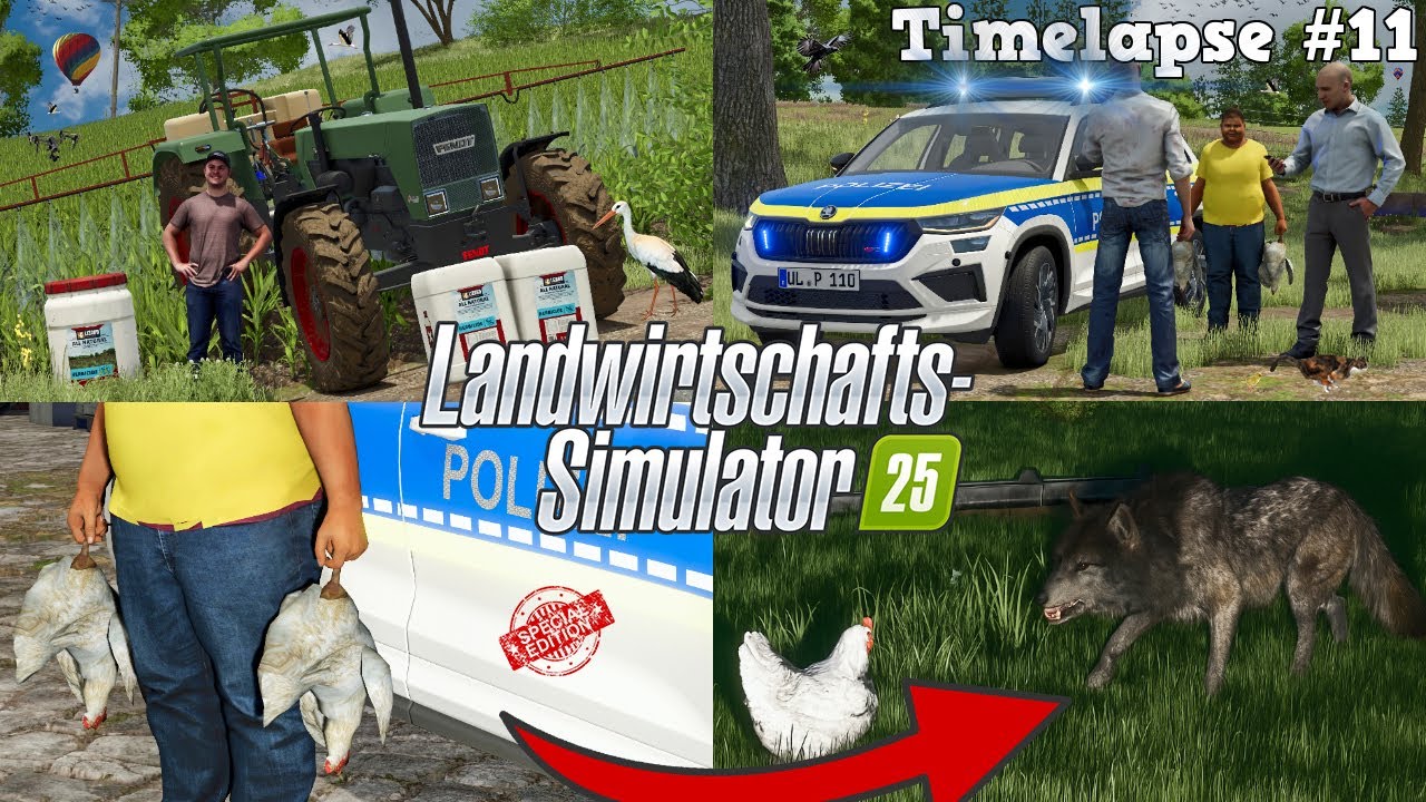 Ein WOLF in OBERSCHWABEN? 😱🐺🐔 Neue MASCHINEN für den HOF! 🤩🚜💨 | [LS25] - Timelapse #11