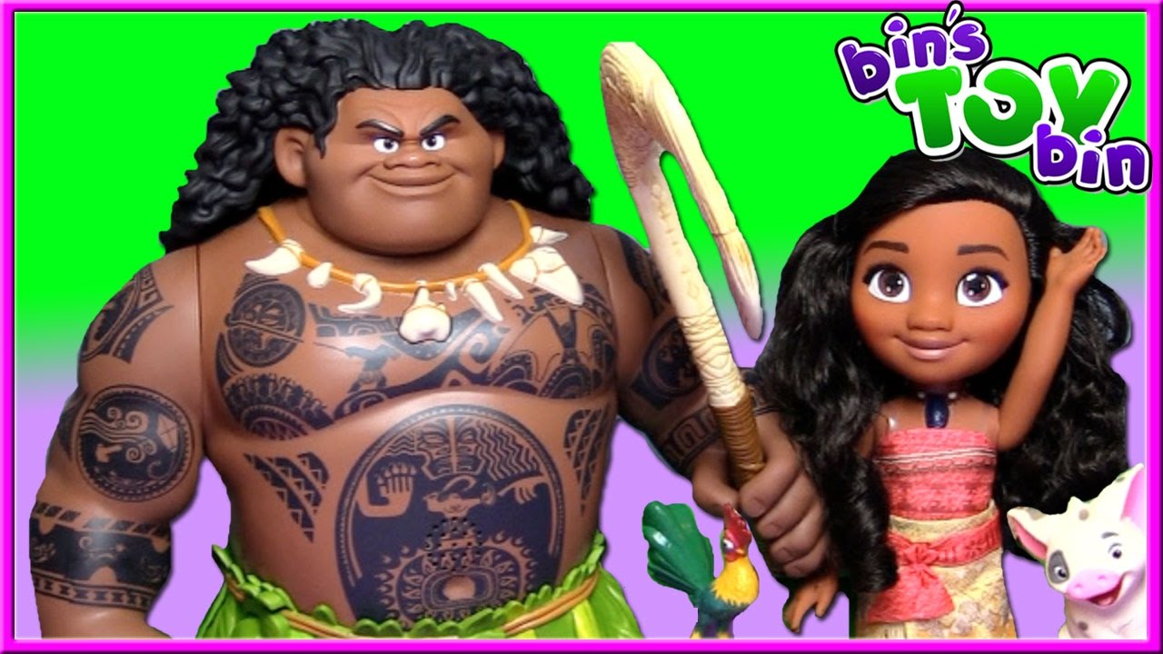 Disney Mega MAUI and Singing MOANA and Friends Movie Dolls Reviewed | Bin's Toy Bin