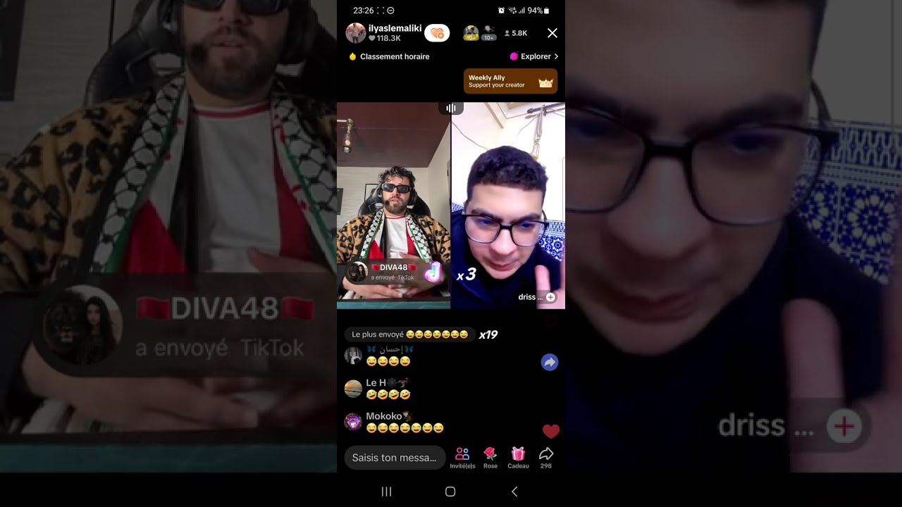 Ilyas elmaliki live kick tiktok  الياس المالكي