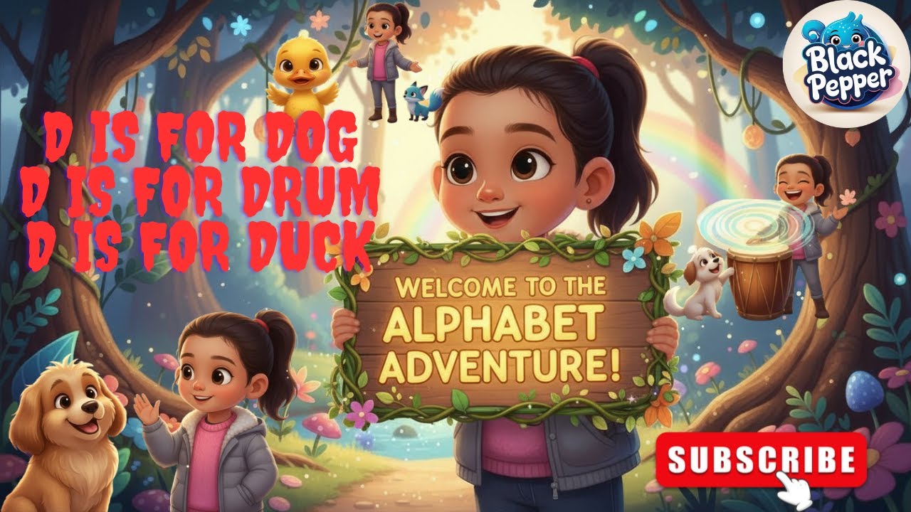 D is for Dog, Drum & Duck | Learn Alphabet D with Zoey 🐶 - Play FROM Playlist 4 complete ALPHABETS