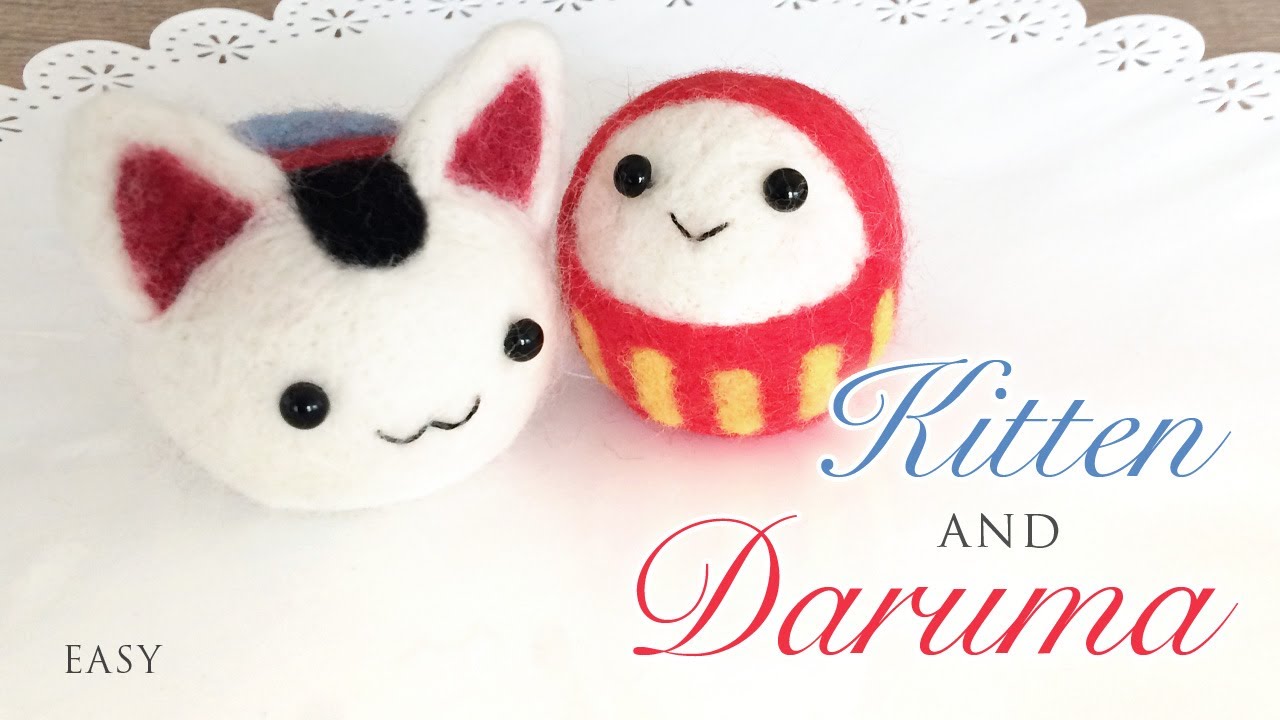 How To Needle Felt Daruma and Inu Hariko - Tutorial with Giveaway!