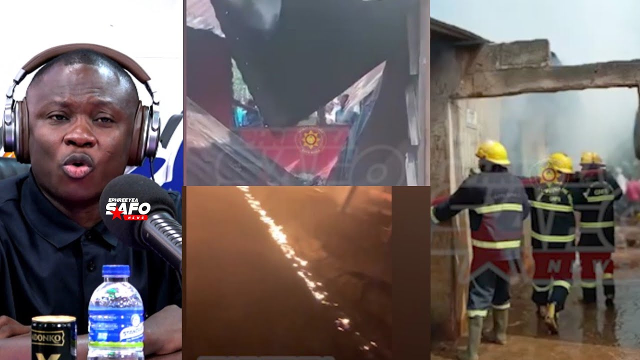 What's happening?😱Ghana Citizens clash Fire Service Personnels during heavy fire outbreak
