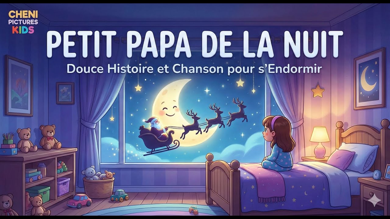 🎄 Petit Papa de la Nuit 🌙 | Douce Histoire et Chanson pour Enfants – Rêves, Calme et Magie