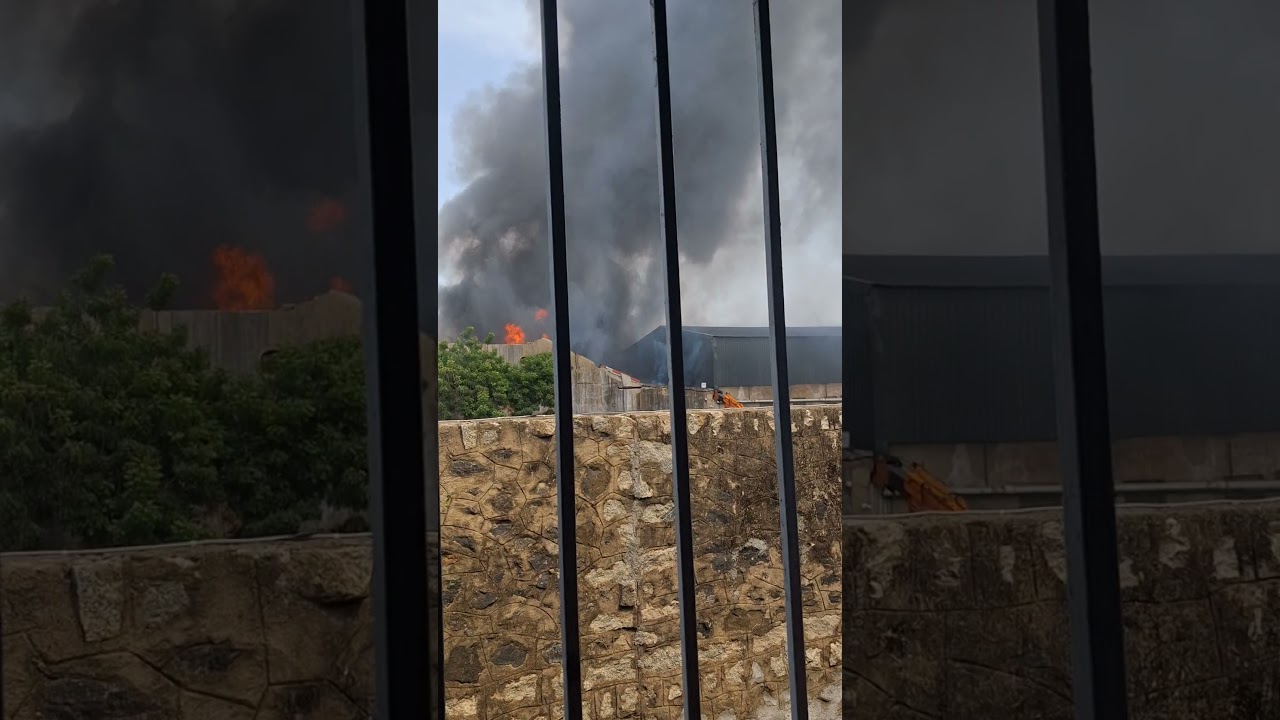 Fire broke in a factory/ warehouse