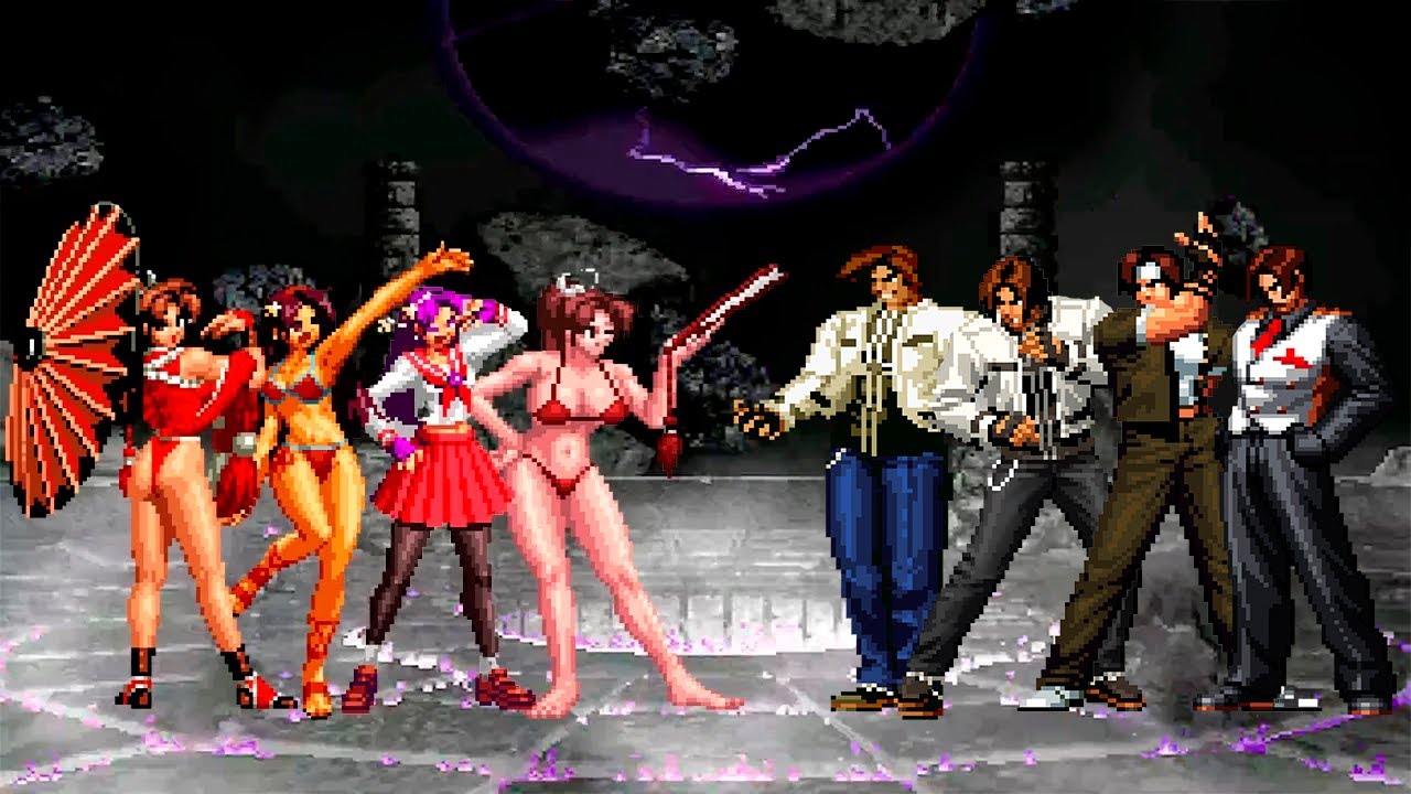 [KOF Mugen] Athena Asamiya & Mai Shiranui Team vs Kyo Kusanagi Team