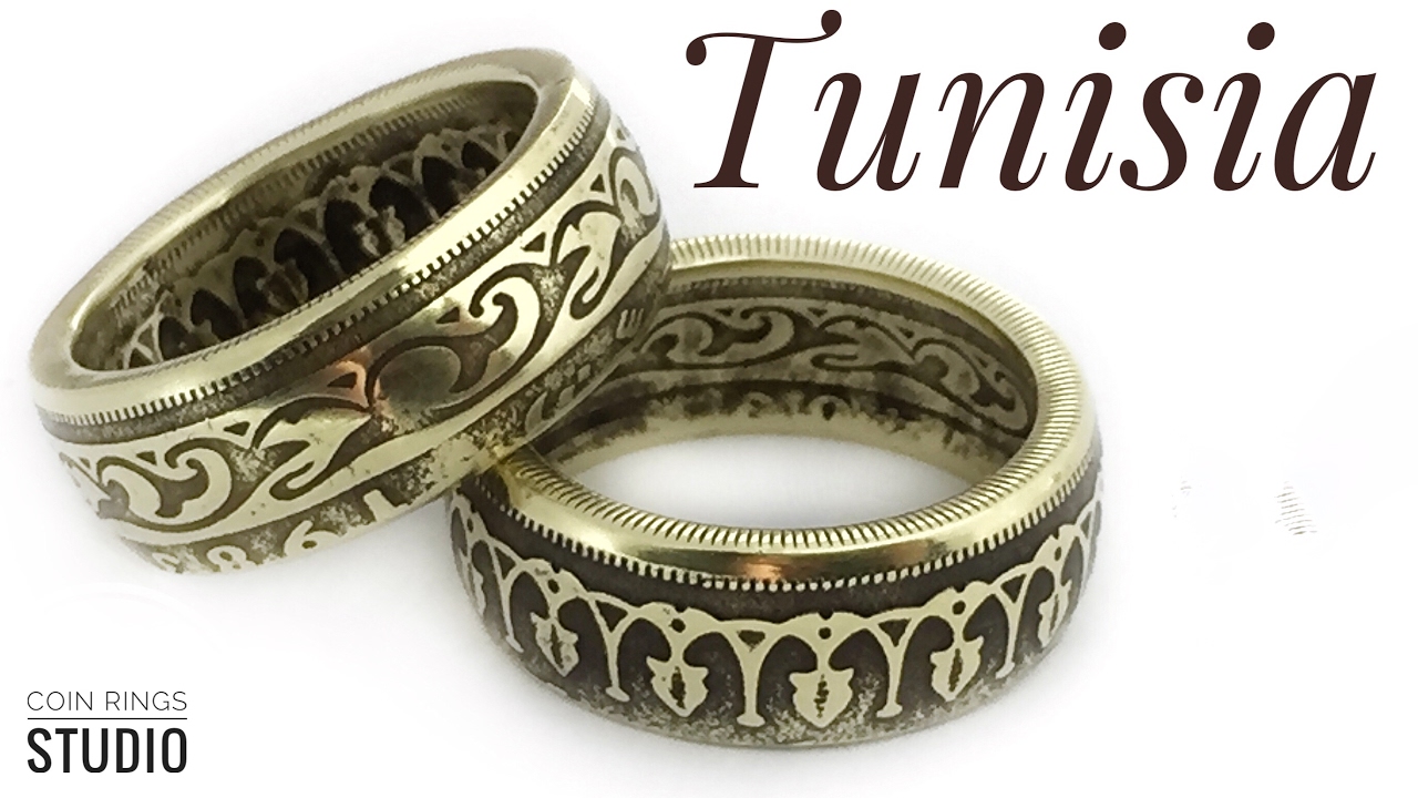 Tunisian Coin Rings - تونس - Tunisia 100 Millimes Coin