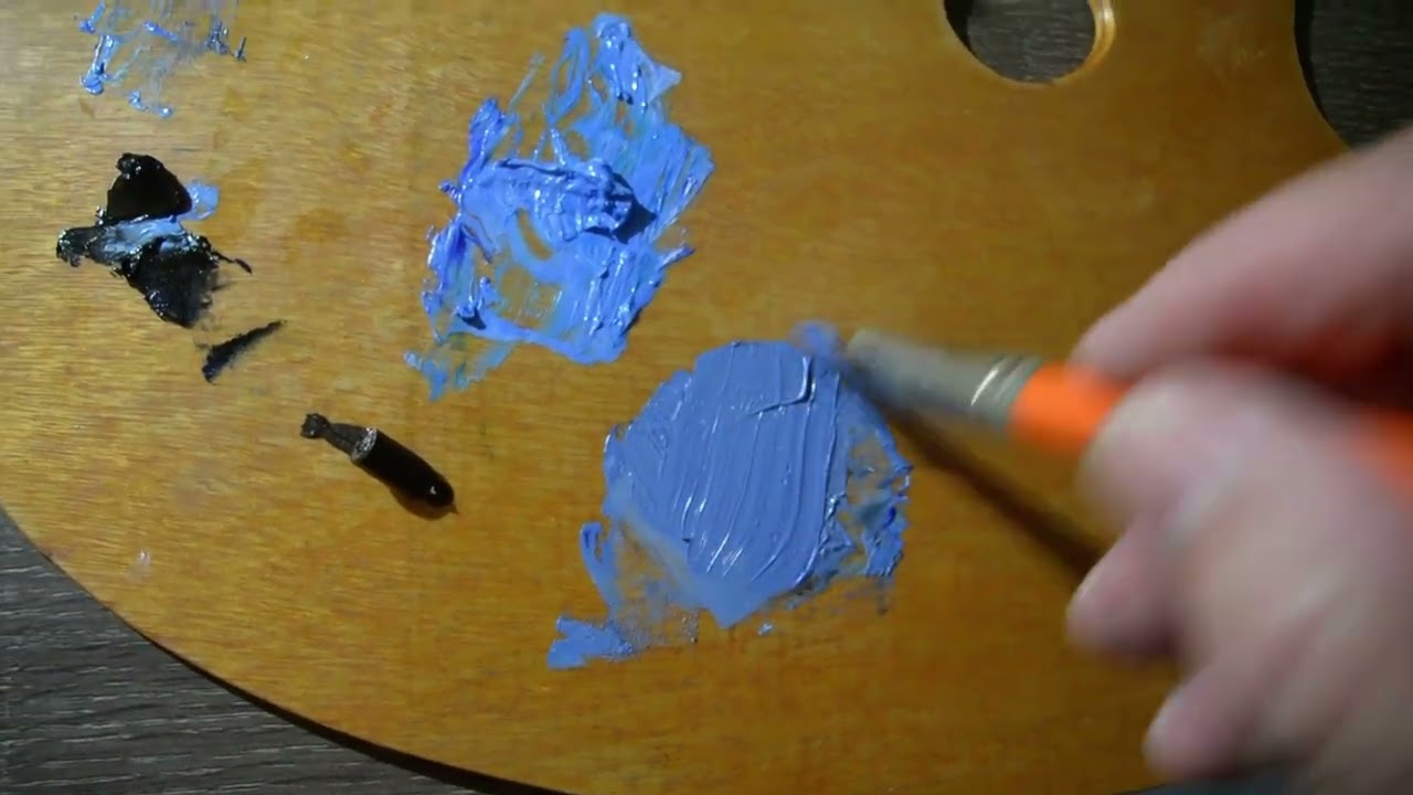 Lesson 2: Blending, Mixing paint on the palette and on the canvas