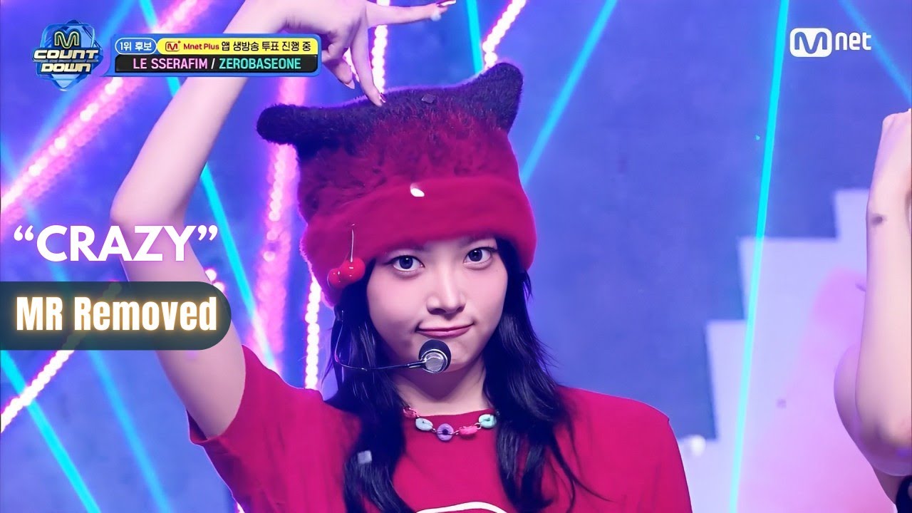 LE SSERAFIM (르세라핌) "CRAZY" LIVE VOCALS (MR REMOVED) | MCountdown [240905]