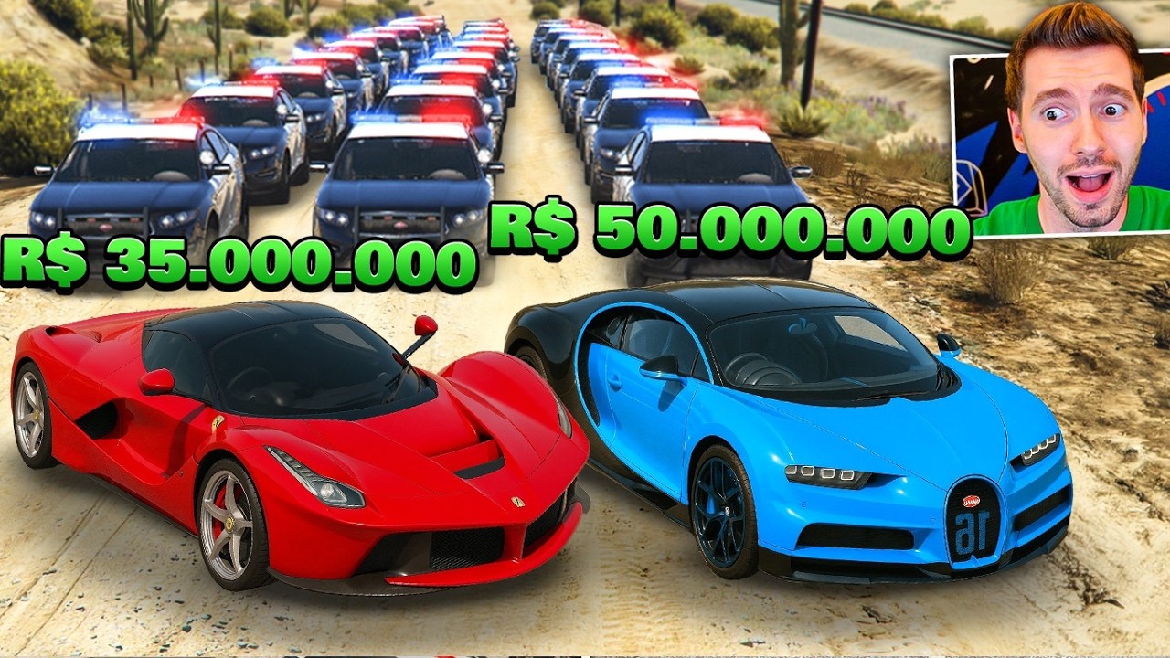 Aprendendo FUGAS com CARRO de R$999.000.000 no GTA 5