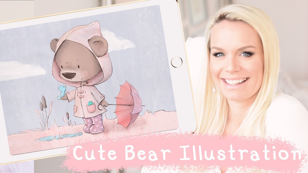 Drawing on iPad Pro Procreate - How to create texture in cute illustrations