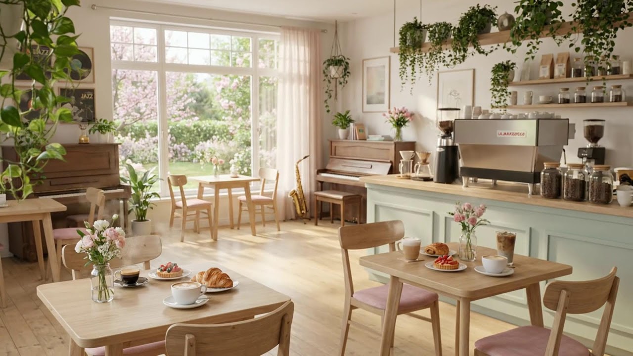 あたたかな春のカフェジャズムード 🌸☕