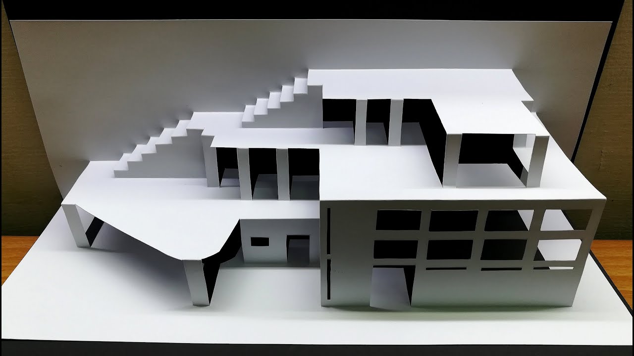 Paper Craft｜Origami House card｜Pop Up Card｜Paper Art｜Kirigami｜Origami｜3D手工藝品房屋卡片