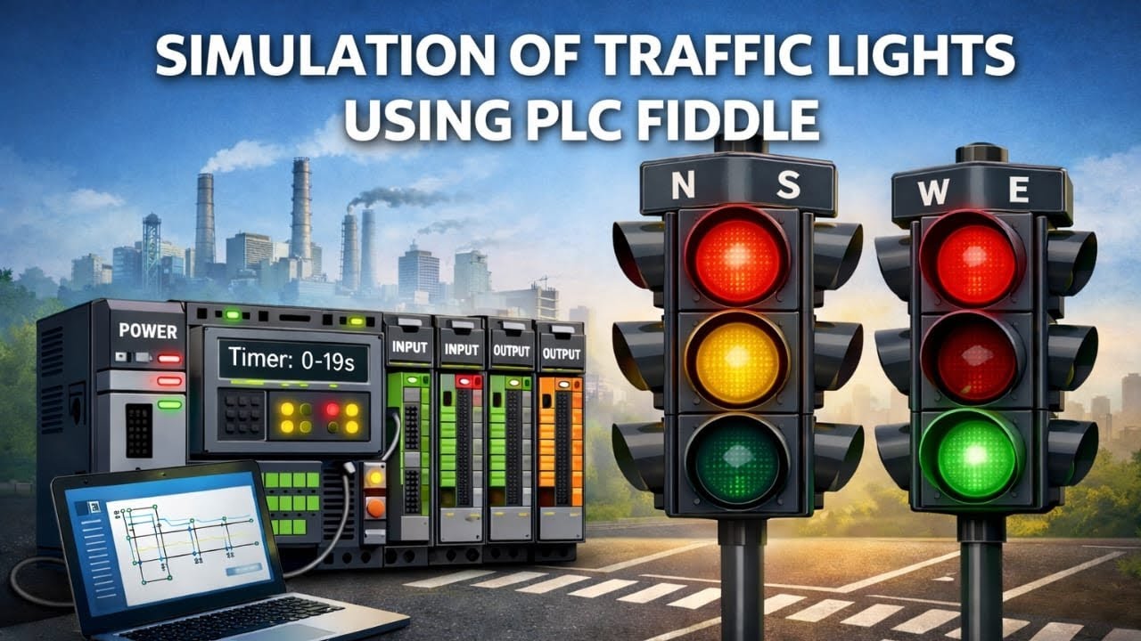 TRAFFIC SIGNAL LIGHTS SIMULATION | PLC FIDDLE
