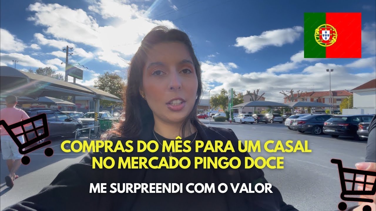 QUANTO GASTA UM CASAL com COMIDA EM PORTUGAL? Compras no mercado PINGO DOCE 🇵🇹🛒