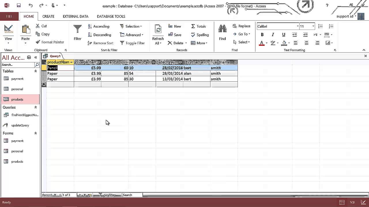 Creating queries with simple calculated fields in access