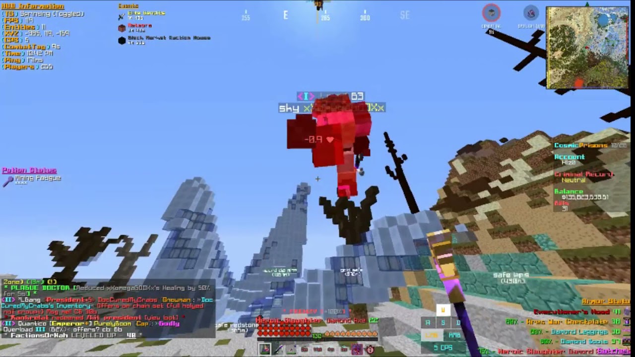 Cosmic Prisons Insane God kills & PVP