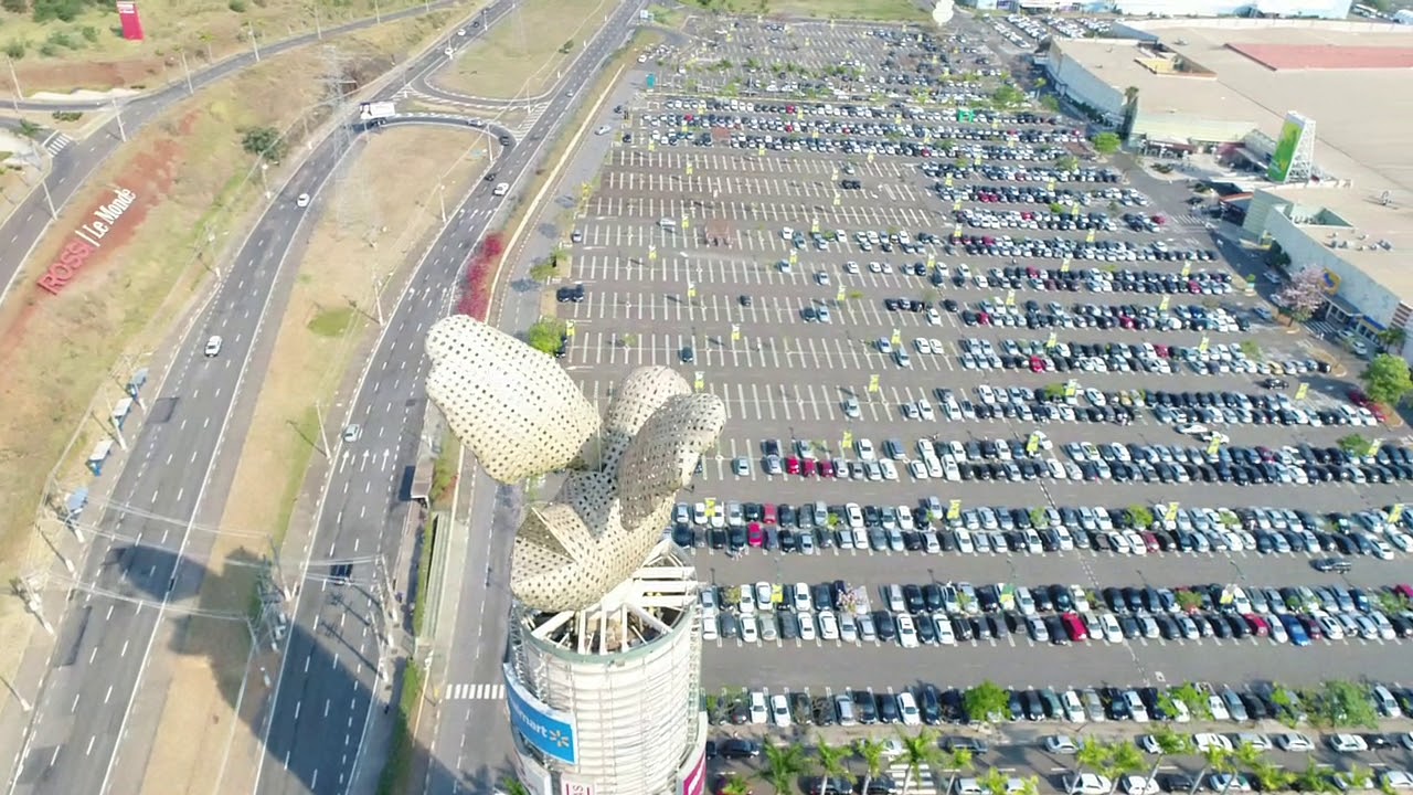 Shopping dom Pedro vista com drone