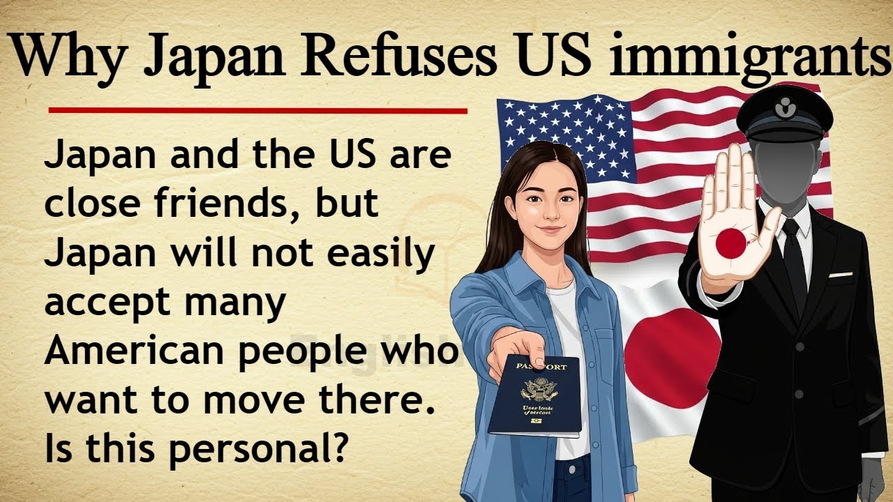 Why Japan Refuses US immigrants || 🇯🇵🚫 Learn English Through Story Level 2 || Graded Reader 🎧