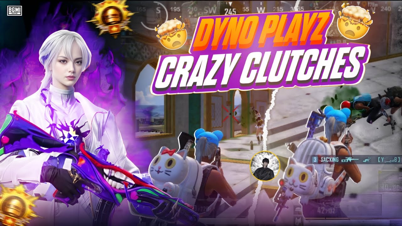 DYNO PLAYZ CRAZY CLUTCHES 🤯 4.2 UPDATE BGMI 90FPS !!