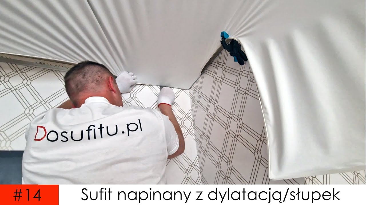 #14 SŁUPEK/ŁĄCZENIE PROFILEM DYLATACYJNYM/ SUFITY NAPINANE POZNAŃ.