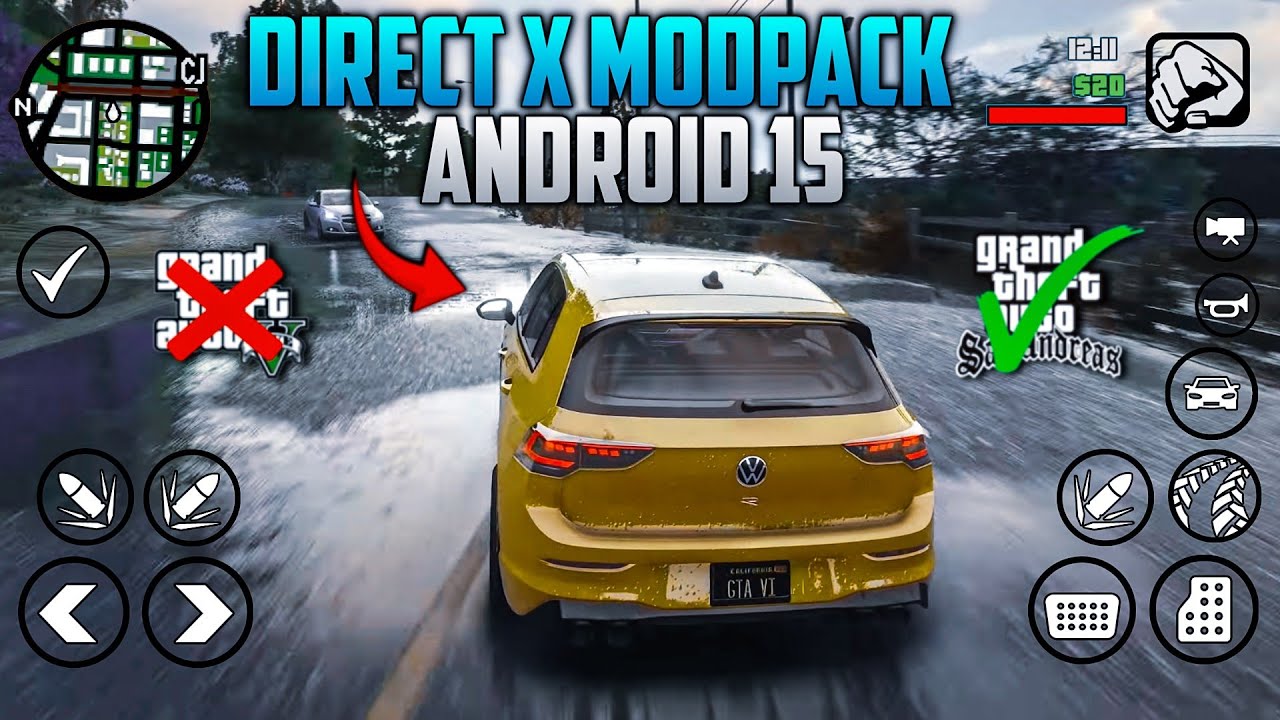 DirectX 3.0 Modpack for GTA SA Android — Works on All Devices | Ultra Realistic Graphics