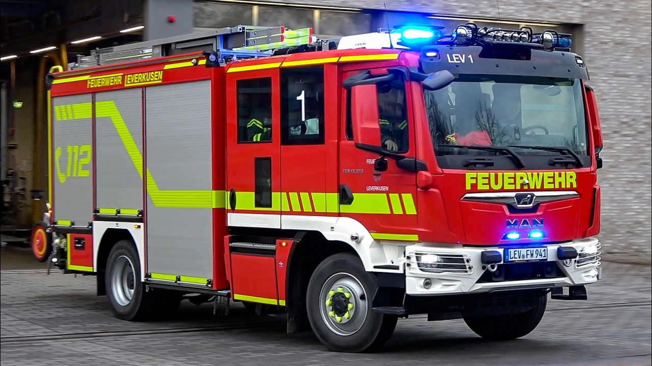[ALARMIERUNG, neues HLF, Wasserrettung & mehr!] - Feuerwehr LEVERKUSEN | Einsatzfahrten BF & FF!