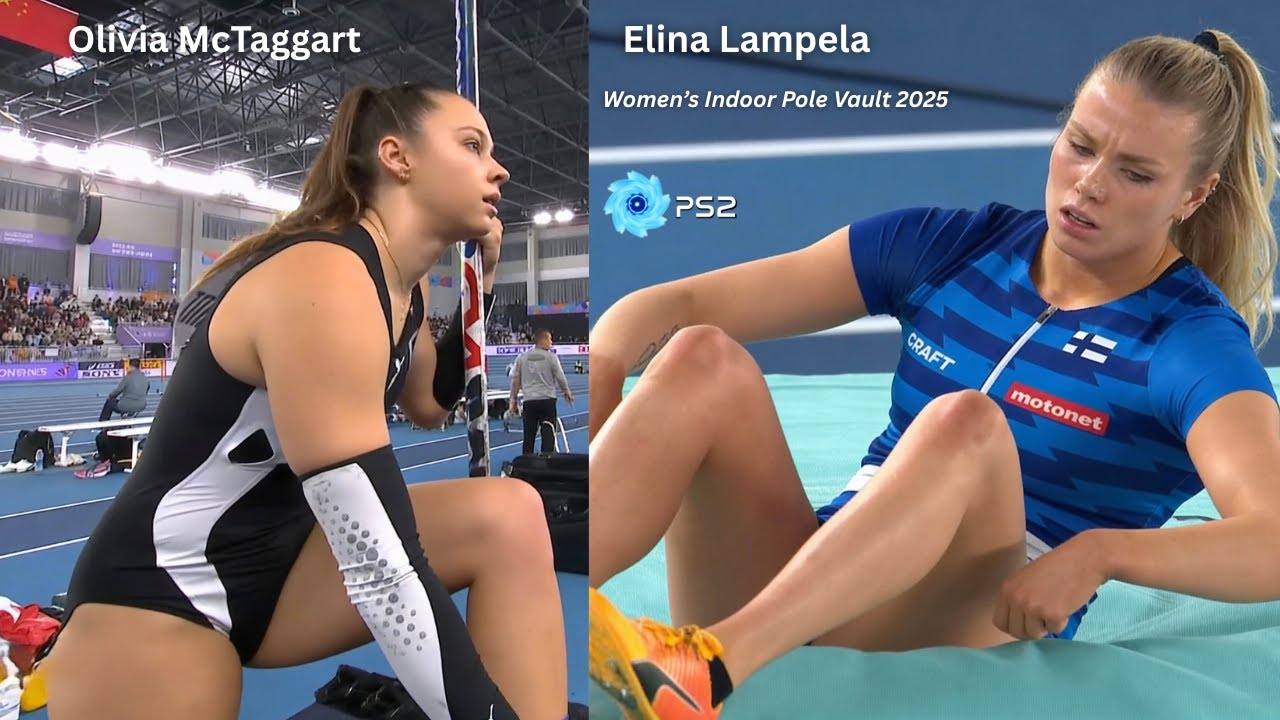 Olivia McTaggart vs Elina Lampela, Women's Indoor Pole Vault 2025 #womenspolevault #femaleathletes