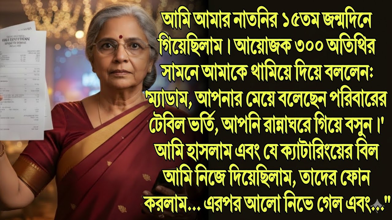 ম্যাডাম, আপনার মেয়ে বলেছেন পরিবারের টেবিল পূর্ণ, আপনি রান্নাঘরে গিয়ে বসুন।" মেয়ের এমন ব্যবহারে আমি..