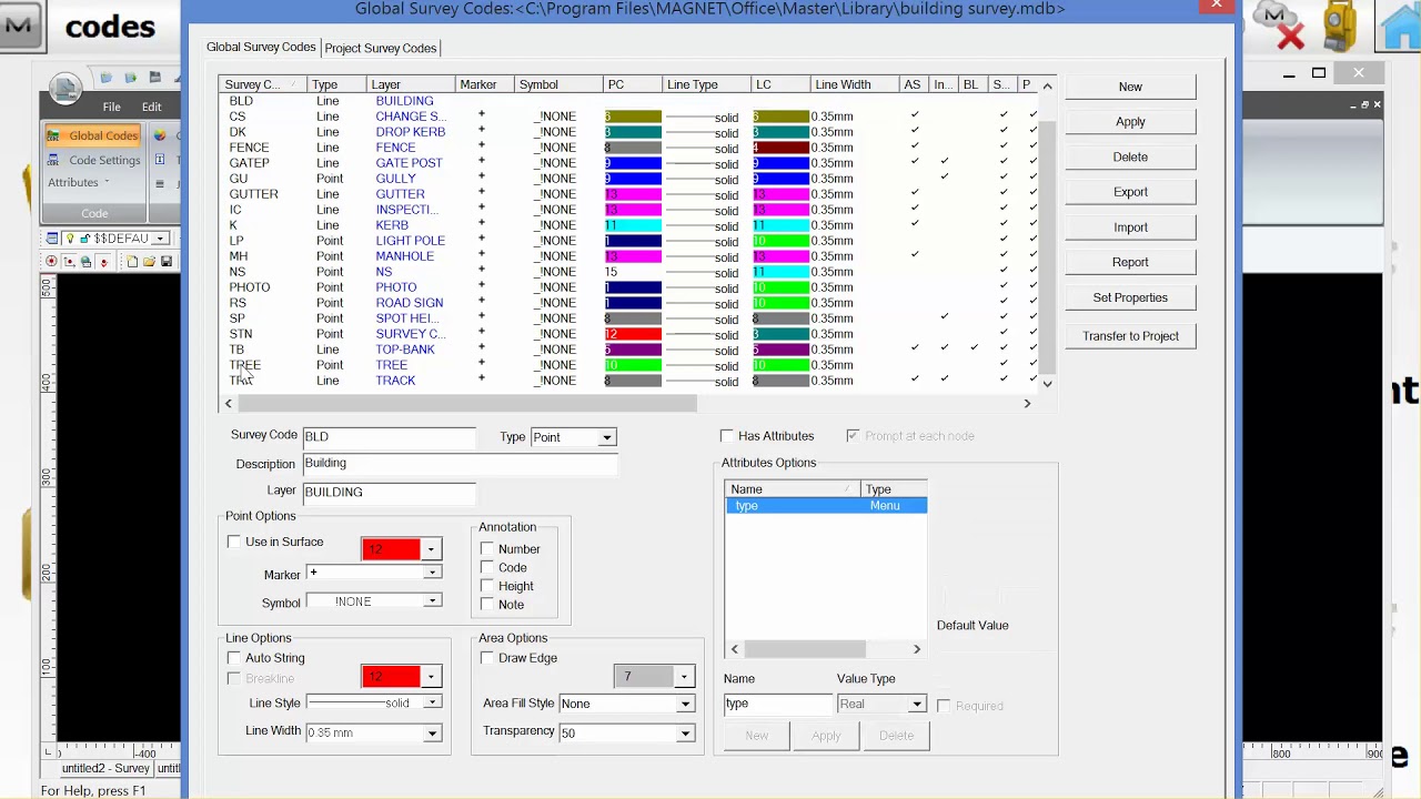 Topcon Training - MAGNET Office - Transferring a code library to MAGNET Field