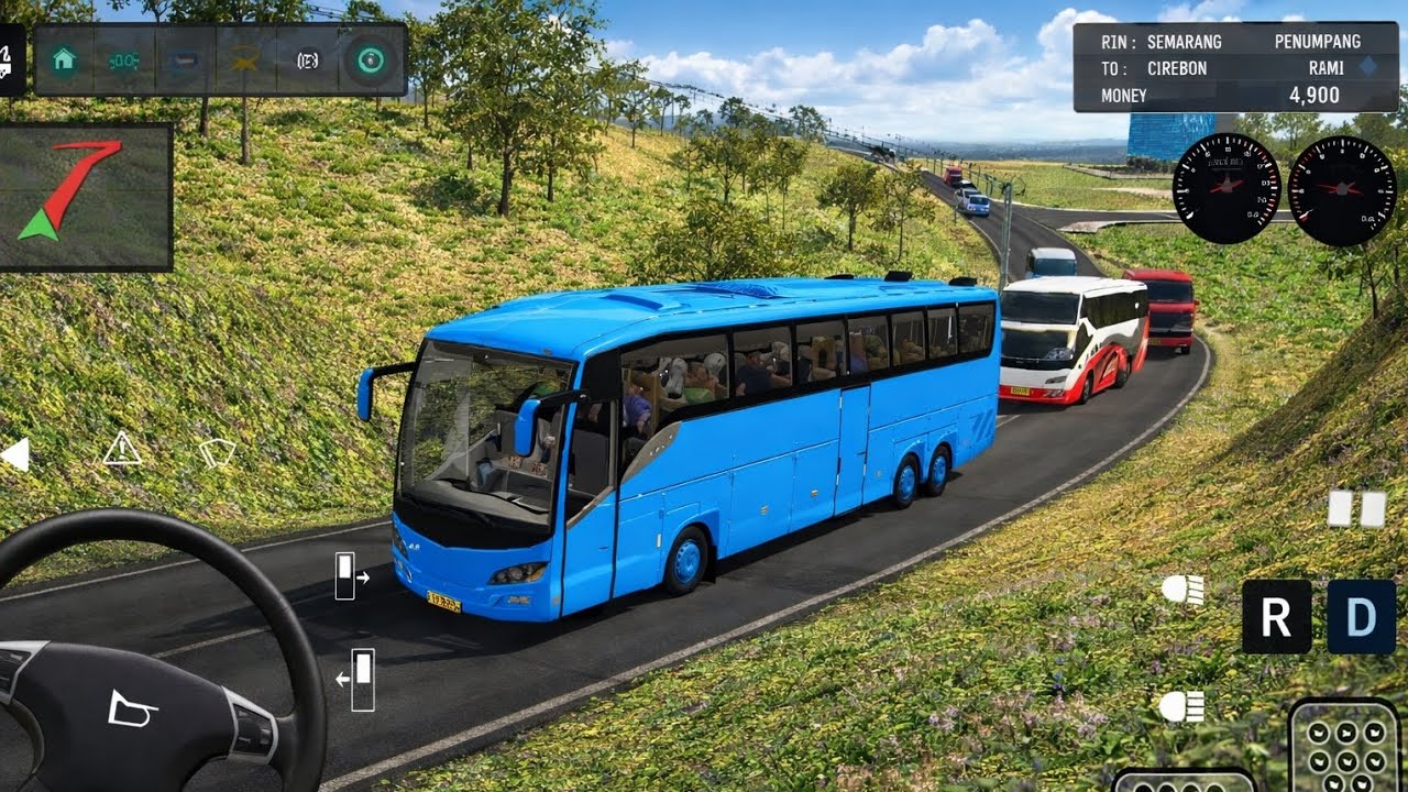 Bus city indonesia game 🎮 bus driving gaming video #viral new video#game indonesia##gaming video