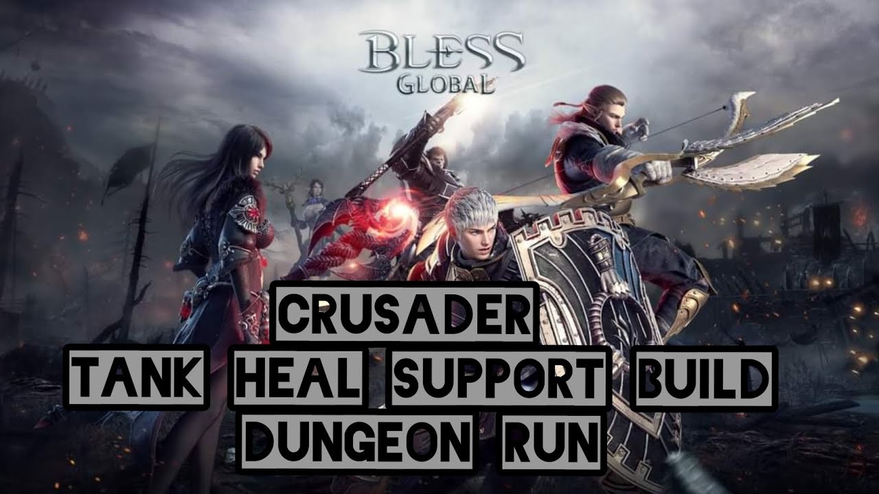 Bless Global Crusader DG Run Tank/Heal/Support Build #blessglobal   #blessglobalhighlights #nft
