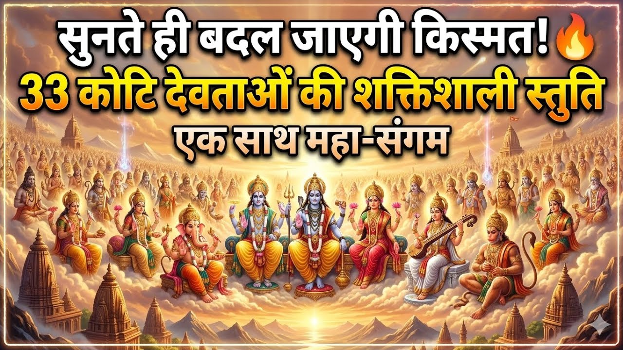 सुनते ही बदल जाएगी किस्मत! 🔥 33 कोटि देवताओं की शक्तिशाली स्तुति | Miracle Mantra