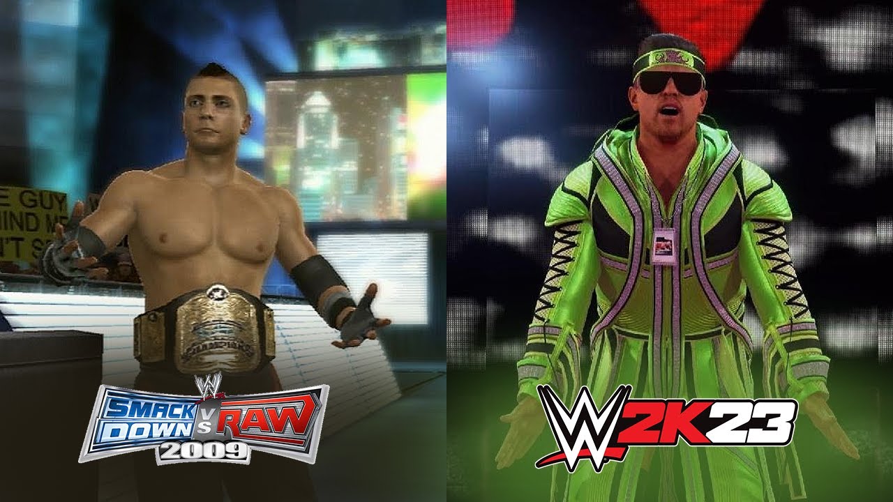 The Miz Entrance Evolution SVR 2009 to WWE 2K23