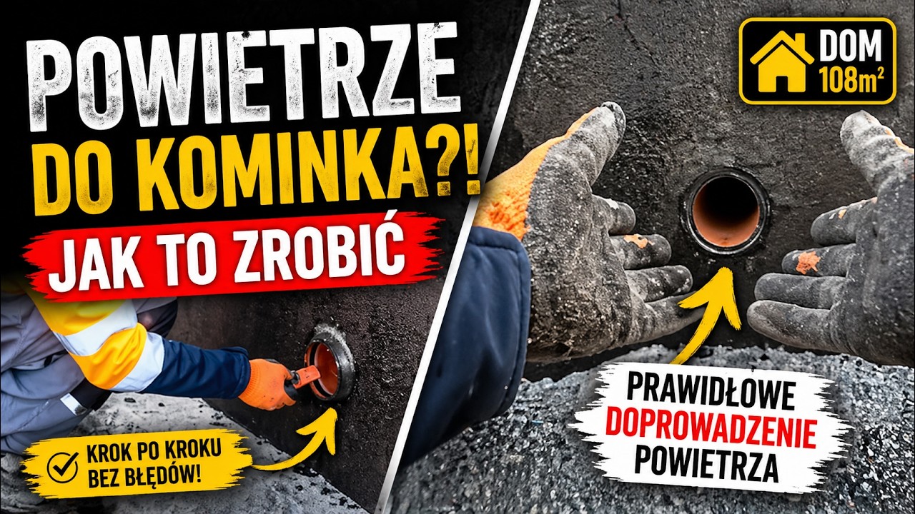 🔴 EP.162 Doprowadzenie powietrza do kominka