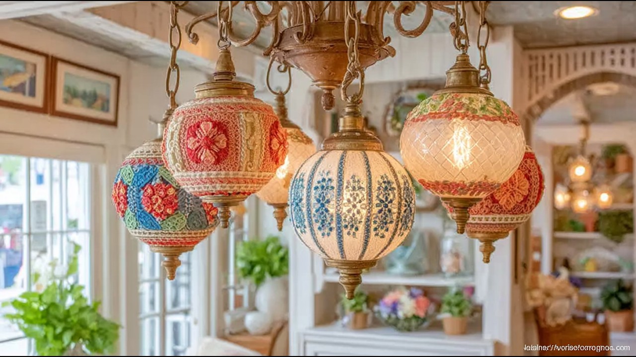 Романтическая экскурсия по винтажному коттеджу с подсветкой | Милый бабушкин стиль в духе шебби-шик