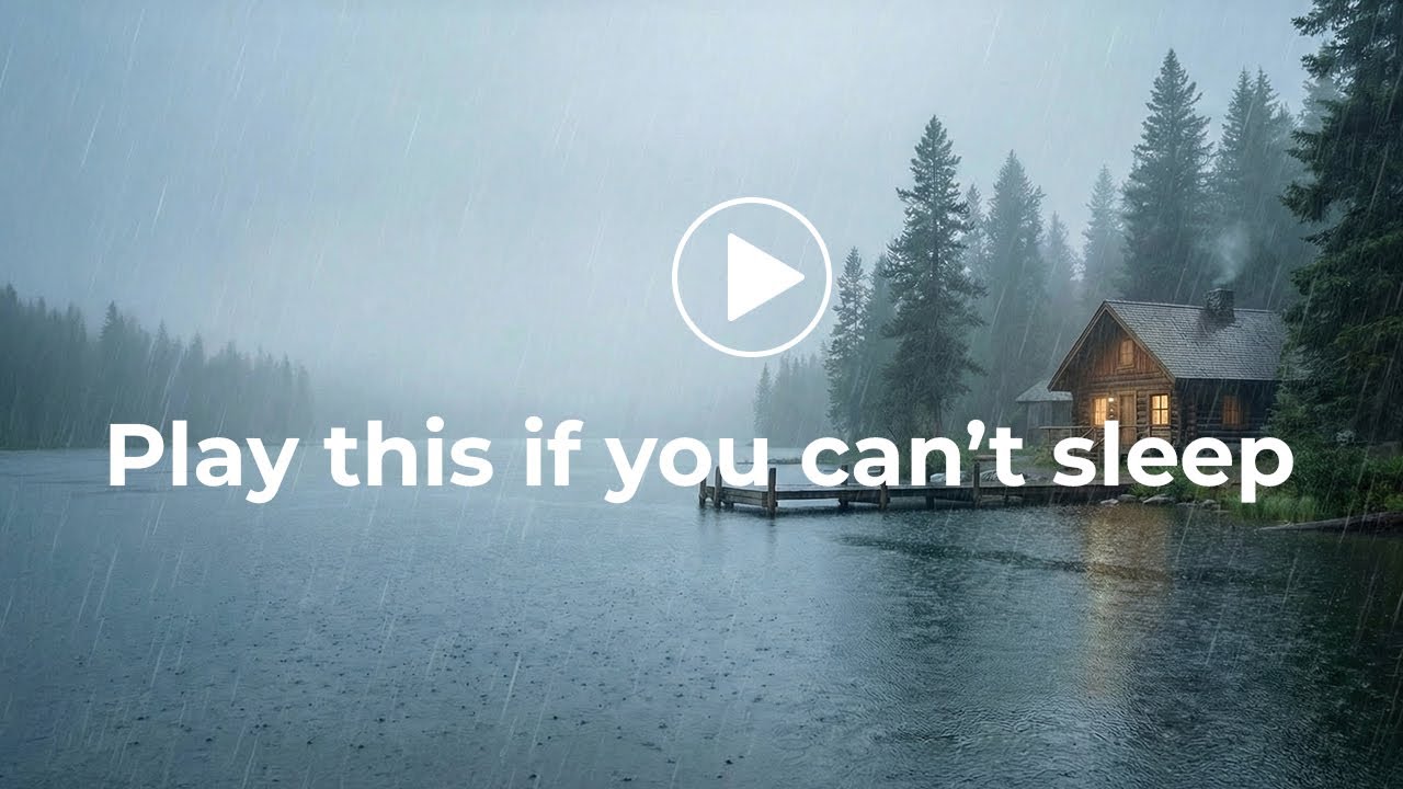 Fall Asleep Fast 🌧️ Natural Rain on a Quiet Lake | Deep Sleep ASMR White Noise