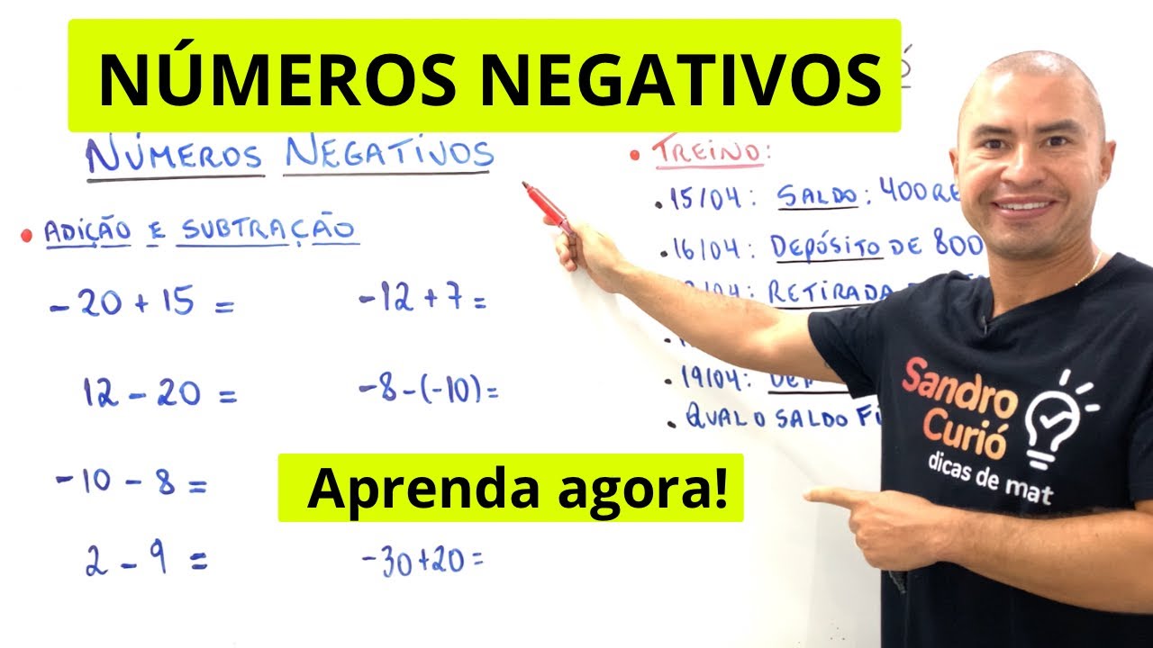 N&Uacute;MEROS NEGATIVOS | ADI&Ccedil;&Atilde;O, SUBTRA&Ccedil;&Atilde;O, MULTIPLICA&Ccedil;&Atilde;O e DIVIS&Atilde;O.