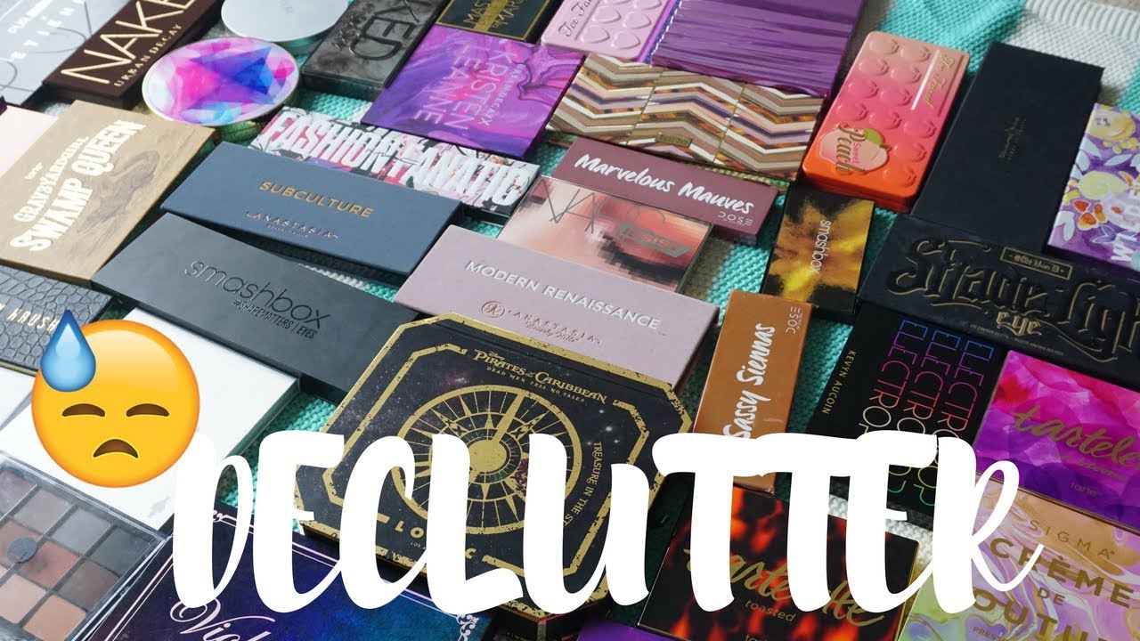 MAKEUP DECLUTTER │ HIGH END EYESHADOW PALETTE COLLECTION