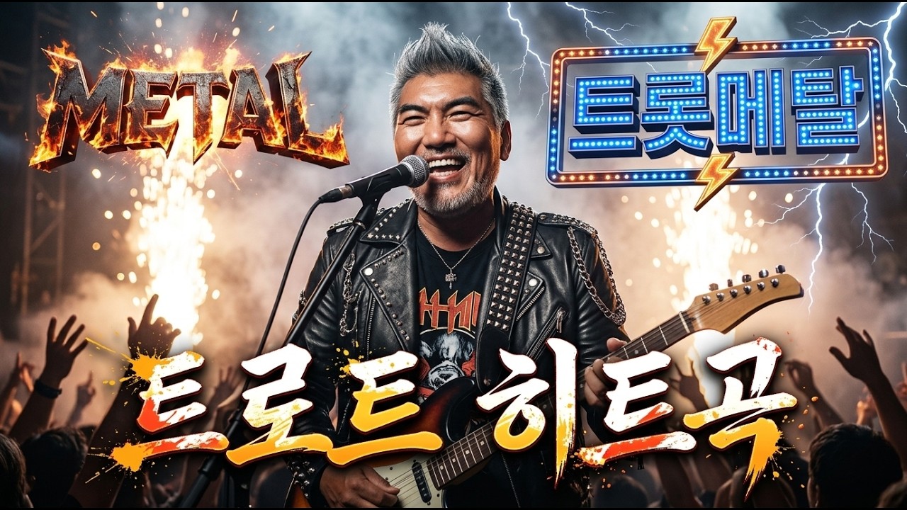🤘 [Trot Metal] 🎸 신나는 트로트 명곡 메탈 커버 플레이리스트 | 뽕스피릿 폭발! | [AI COVER]