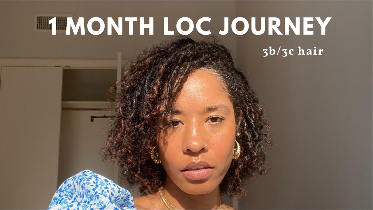 Starter Locs on 3b/3c hair | 1 month loc journey | comb coil starter locs