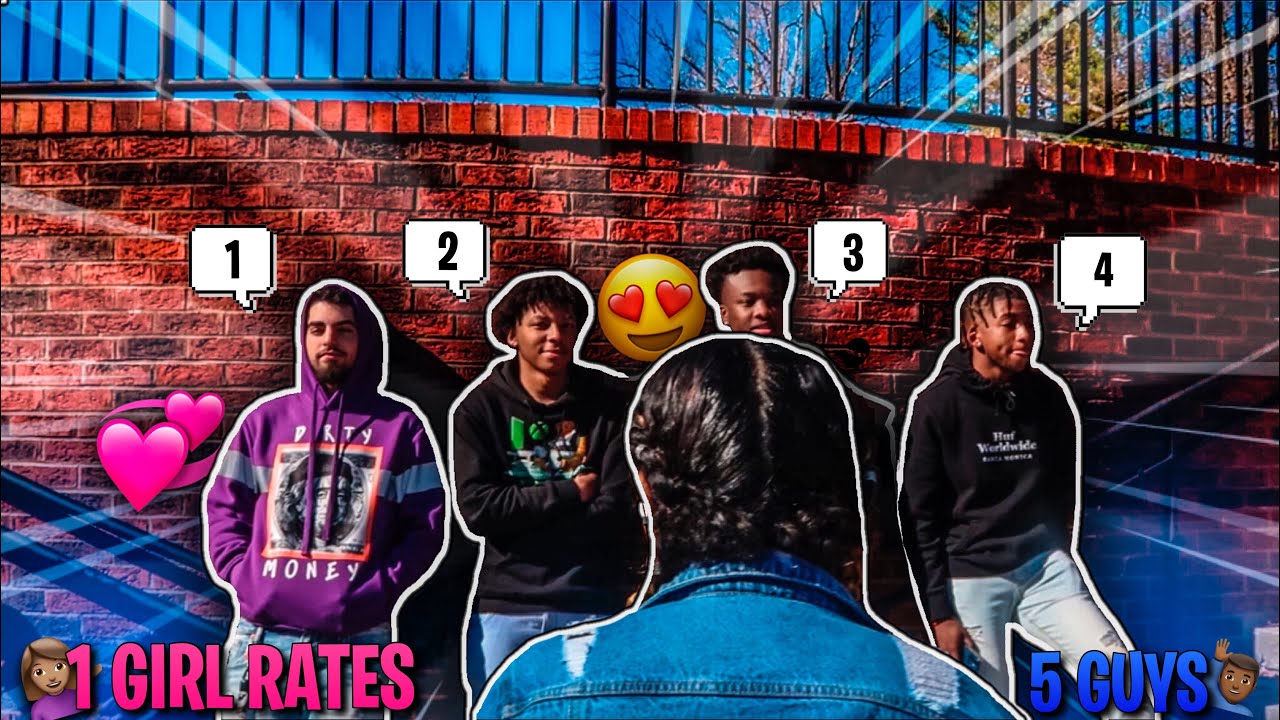 1 Girl Rates 5 Guys by LOOKS & PERSONALITY