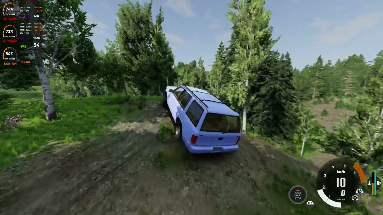 BeamNG: Ryzen 5 5600G+RX 7700XT East Coast USA