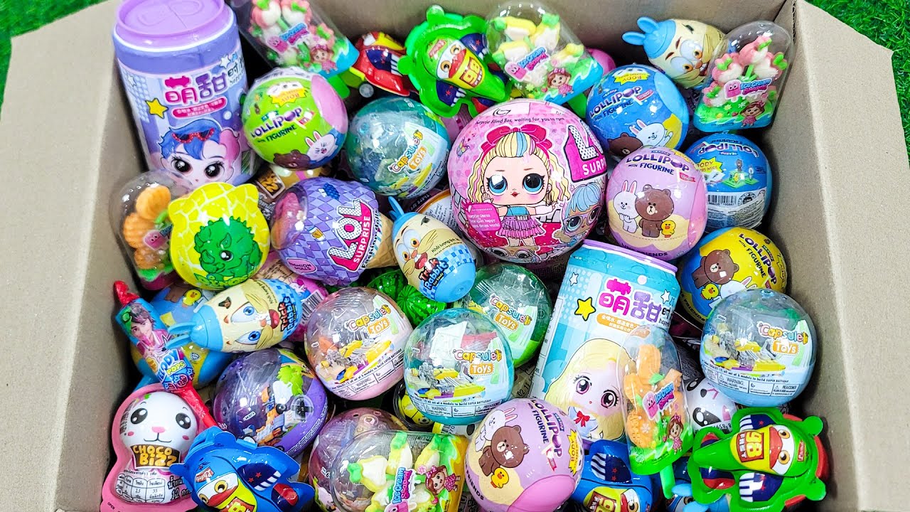 Unpacking Box Full Of LEGO Surprise Ball, Surprise Egg, Gummy Ice Cream Candy and More | ASMR