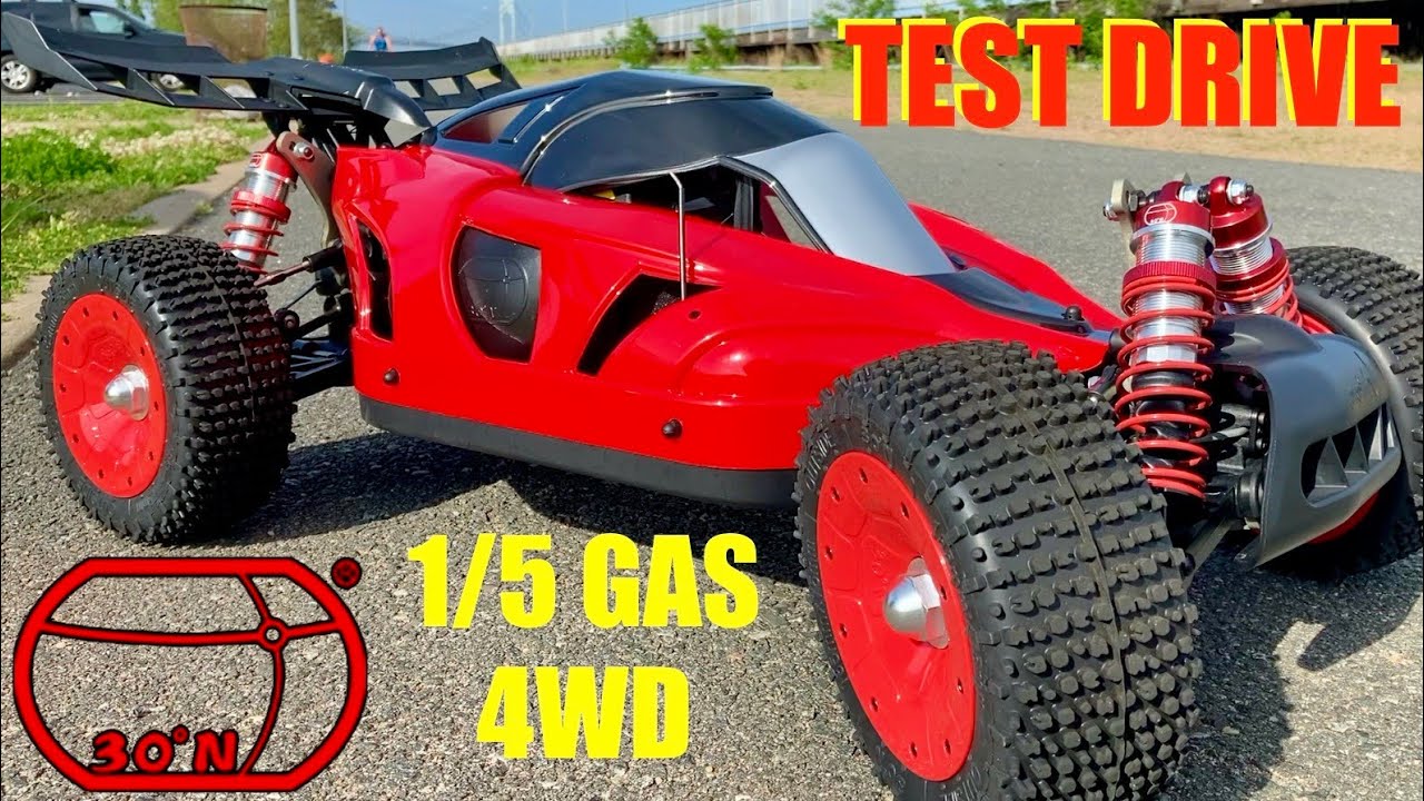 30 Degree North 1/5 GAS Buggy - Break In & First Test Drive - Is the Tuned Silenced Pipe Quiet?